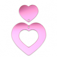 Statement-Anh&auml;nger Herz Metallic magenta purple