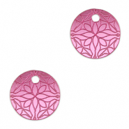 Statement-Anh&auml;nger Blume 16mm Metallic magenta purple