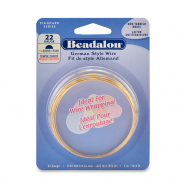 Beadalon German Style Wire 22Gauge half Round Gold