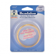 Beadalon German Style Wire 20Gauge Square Gold