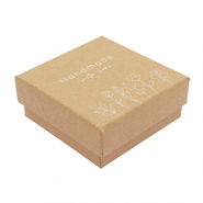 Schmuck-(Geschenk)-Box "handmade with love"&nbsp;Flowers Brown