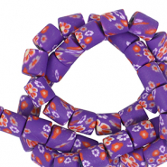 Polymer Perlen 6mm Blume Purple-multicolour