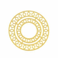 Stainless Steel - Rostfrei Stahl Anh&auml;nger Bohemian 30mm Gold