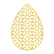 Stainless Steel - Rostfrei Stahl Anh&auml;nger Bohemian Tropfen Gold