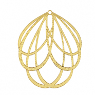 Stainless Steel - Rostfrei Stahl Anh&auml;nger Bohemian Blume Gold