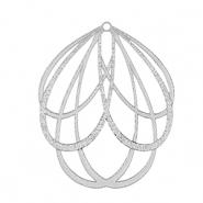 Stainless Steel - Rostfrei Stahl Anh&auml;nger Bohemian Blume Silver