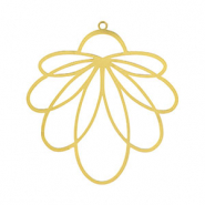 Stainless Steel - Rostfrei Stahl Anh&auml;nger Bohemian Blume Gold