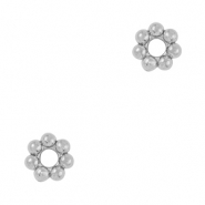 Stainless Steel - Rostfrei Stahl Perlen Spacer Bali Ringe 4mm Silver