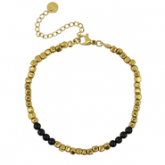 Armb&auml;nder aus Stainless Steel - Rostfreiem Stahl Gold-black