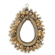 Top Facett Anhänger Tropfen Multicolour - Champagne Gold