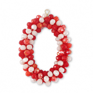 Top Facett Anh&auml;nger Oval Multicolour