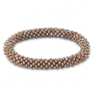 Facett Glas Armb&auml;nd Mauve purple