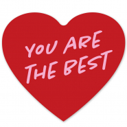 Schmuck Karten Herz "you are the best" Red-pink