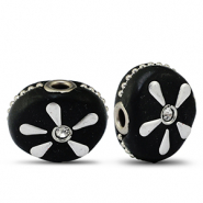 Bohemian-Perlen Schwarz-silber