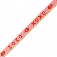 Schmuckband mit Text "xoxo" Pink-red