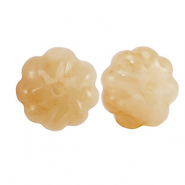 Naturstein Perlen Aventurinquarz Blume Copper orange