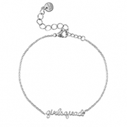Armb&auml;nder aus Stainless Steel - Rostfreiem Stahl ''girlsquad'' Silver