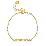 Armb&auml;nder aus Stainless Steel - Rostfreiem Stahl ''SUPERMOM'' Gold