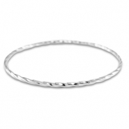 Armb&auml;nder aus Stainless Steel - Rostfreiem Stahl Verdreht Silver