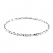 Armb&auml;nder aus Stainless Steel - Rostfreiem Stahl Verdreht Silver