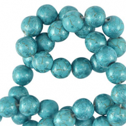 Perlen Keramik 8mm Metallic Blue