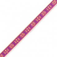 Schmuckband mit Text Flowers Neon purple-orange
