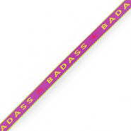 Schmuckband mit Text "badass" Purple