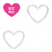 Stainless Steel - Rostfrei Stahl Anh&auml;nger/Zwischenst&uuml;ck Herz Silber