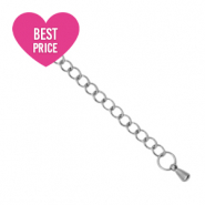 Stainless Steel - Rostfrei Stahl Schmuckzubeh&ouml;r Verl&auml;ngerungskette drop Silber