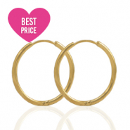 Ohrringe aus Stainless Steel - Rostfreiem Stahl Creolen 19mm Gold