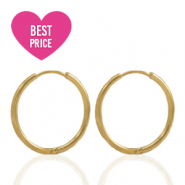 Ohrringe aus Stainless Steel - Rostfreiem Stahl Creolen 15mm Gold