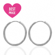 Ohrringe aus Stainless Steel - Rostfreiem Stahl Creolen 15mm Silver