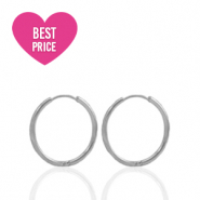 Ohrringe aus Stainless Steel - Rostfreiem Stahl Creolen 11mm Silver