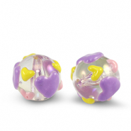 Acryl perlen Punkte Transparent-purple