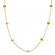 Ketten aus Stainless Steel - Rostfreiem Stahl Herz Gold