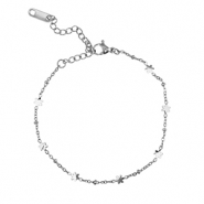 Armb&auml;nder aus Stainless Steel - Rostfreiem Stahl Blume Silver