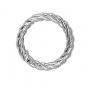 Zubeh&ouml;r Schl&uuml;ssel Anh&auml;nger Ring Twisted Silver