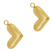 Stainless Steel - Rostfrei Stahl Anh&auml;nger Herz Gold