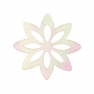 Resin Anhänger Blume Multicolor lilac-green