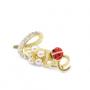Broschen "Love" Red-white-gold