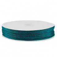 Makramee Band geflochten 1mm Teal metallic