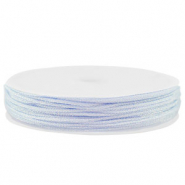 Makramee Band geflochten 0,8mm Light blue-purple metallic