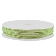 Makramee Band geflochten 0,8mm Light green-gold metallic