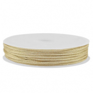 Makramee Band geflochten 0,8mm Light gold metallic