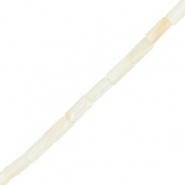 Muschel Perlen Tube Off white