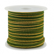 Trendy Kordel geflochten 2.3mm Moss green-gold