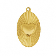 Stainless Steel - Rostfrei Stahl Anh&auml;nger Herz Gold