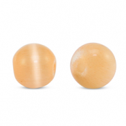 6 mm Glasperlen Cat's Eye Peach orange