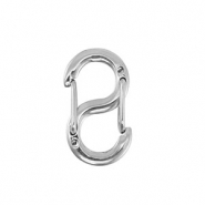 Stainless Steel - Rostfreiem Stahl Schmuckzubeh&ouml;r Karabiner S-f&ouml;rmig Silver