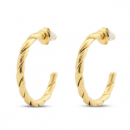 Ohrringe / Ohrstecker aus Stainless Steel - Rostfreiem Stahl Creolen Gold